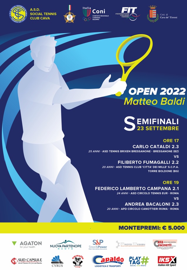 Open “Matteo Baldi” Semifinali 23.9.22